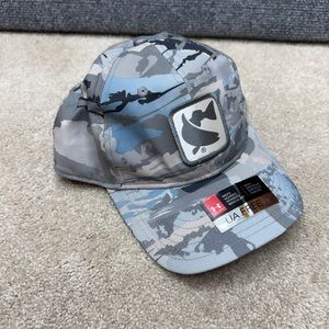 Under Armour hat cap blue camo fish fishing UA Free fit Mens snapback